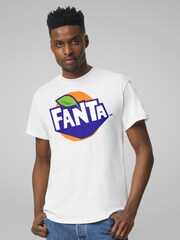 All + Every White Mens 100% Cotton Fanta 2016 Logo T-Shirt - Image 1 of 4