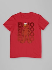 All + Every Red Mens 100% Cotton Sesame Street Elmo Pose T-Shirt - Image 3 of 4