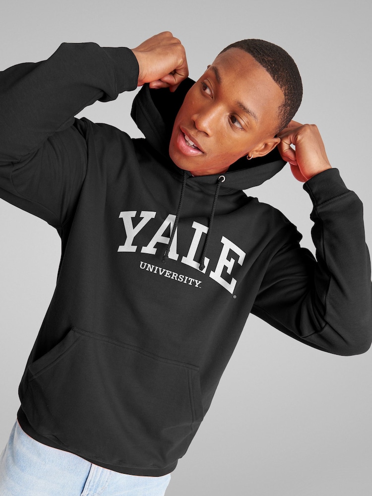 All + Every Black Mens Yale University Logo Hoodie - Image 2 of 4
