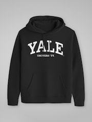 All + Every Black Mens Yale University Logo Hoodie - Image 3 of 4