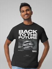 All + Every Black Mens Back To The Future 1985 We Dont Need Roads 100% Cotton T-Shirt - Image 1 of 4