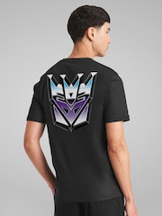 All + Every Black Mens 100% Cotton Transformers Decepticon Classic Logo T-Shirt - Image 1 of 5