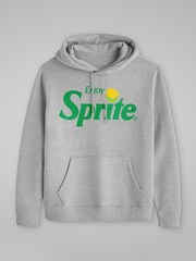 All + Every Grey Mens Enjoy Sprite 90s Lemon Logo Hoodie - Image 3 of 4