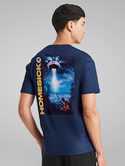 All + Every Blue Mens 100% Cotton E.T. Left Homesick T-Shirt - Image 1 of 5