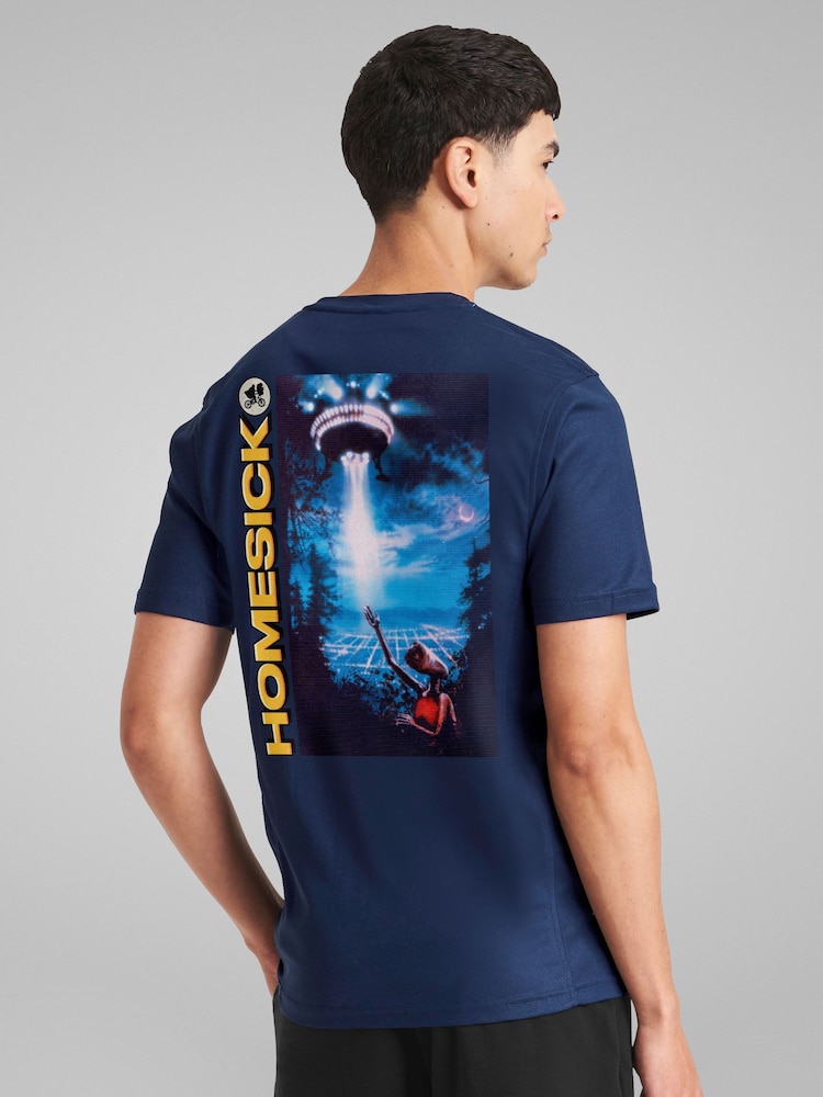 All + Every Blue Mens 100% Cotton E.T. Left Homesick T-Shirt - Image 1 of 5
