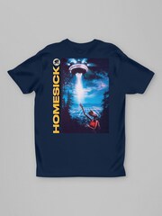 All + Every Blue Mens 100% Cotton E.T. Left Homesick T-Shirt - Image 4 of 5