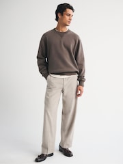 棕色 - Abercrombie & Fitch 基础款 圆领 针织运动衫 - 6的图像2｝
