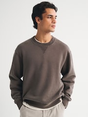 棕色 - Abercrombie & Fitch 基础款 圆领 针织运动衫 - 6的图像3｝