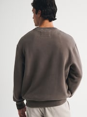 棕色 - Abercrombie & Fitch 基础款 圆领 针织运动衫 - 6的图像5｝