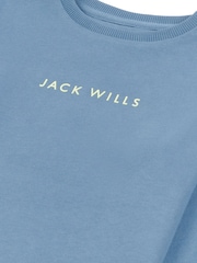 Jack Wills Blue Boys Digital Graphic 100% Cotton Sweatshirt - Image 7 of 7