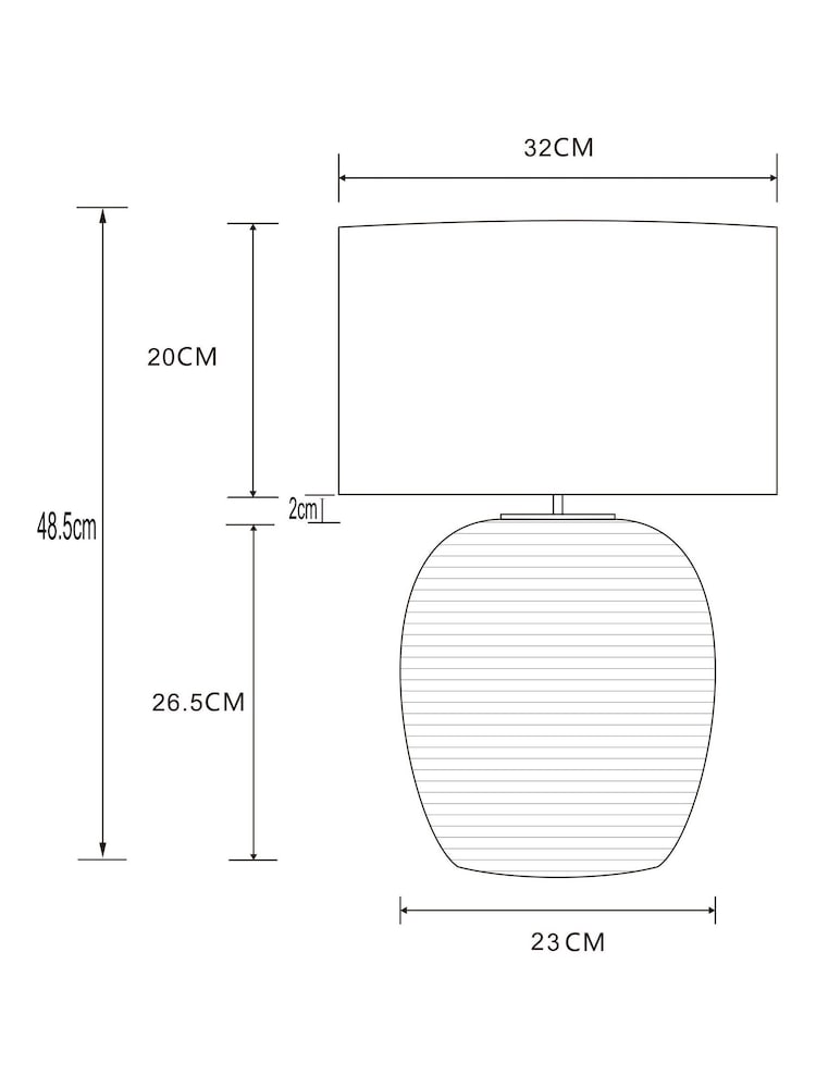 White Hadleigh Table Lamp - Image 5 of 5