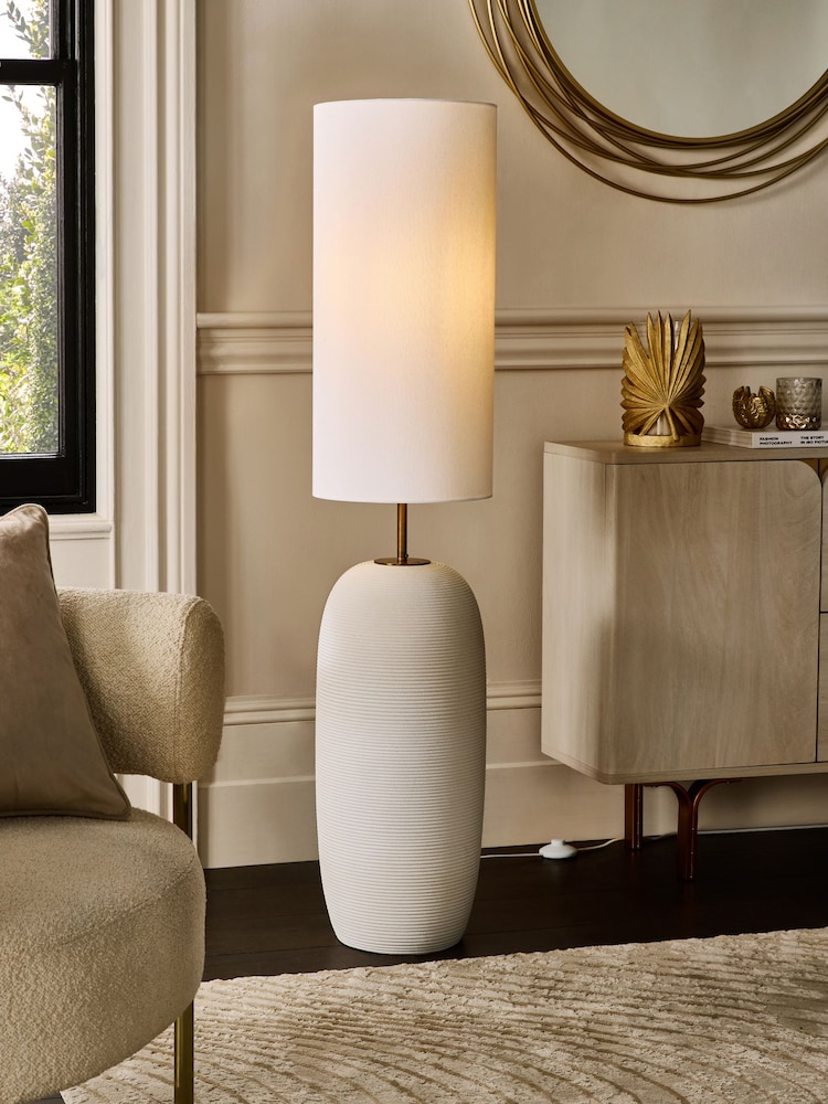 White Hadleigh Floor Lamp - Image 1 of 5 White Hadleigh Floor Lamp - Image 1 of 5