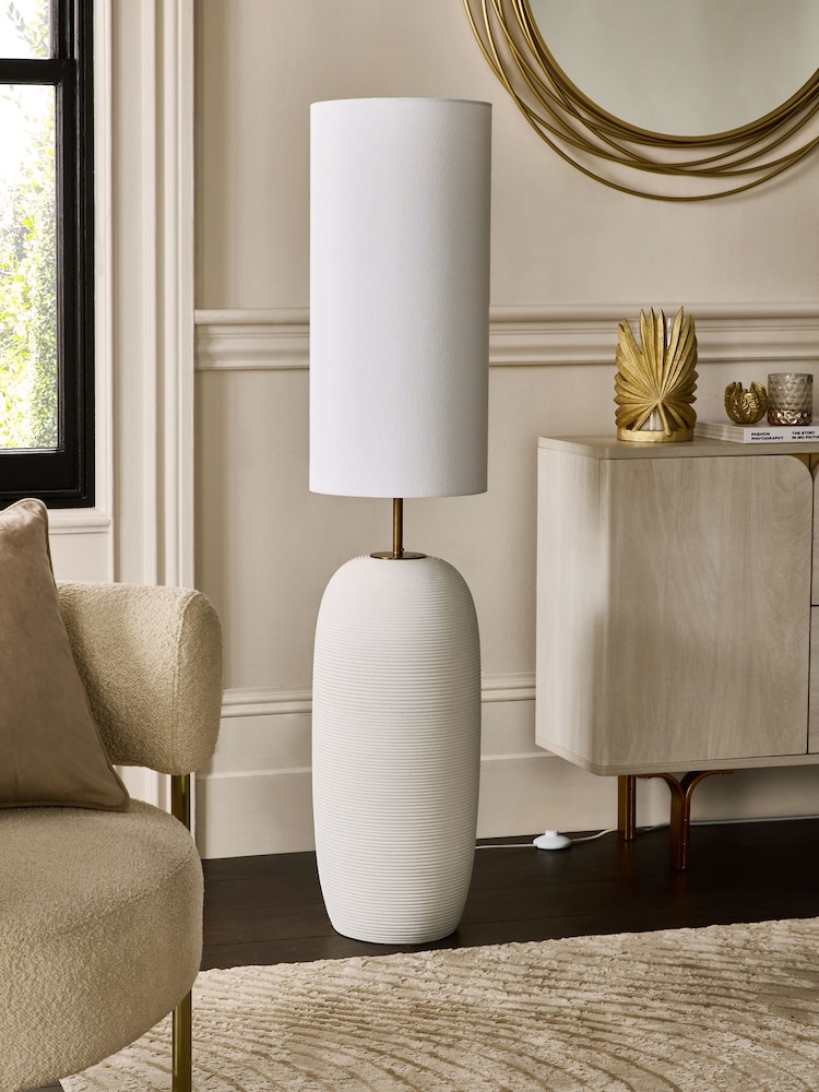 White Hadleigh Floor Lamp - Image 2 of 5