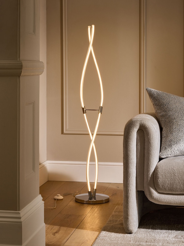 Chrome Mika LED Floor Lamp - Image 1 of 6
