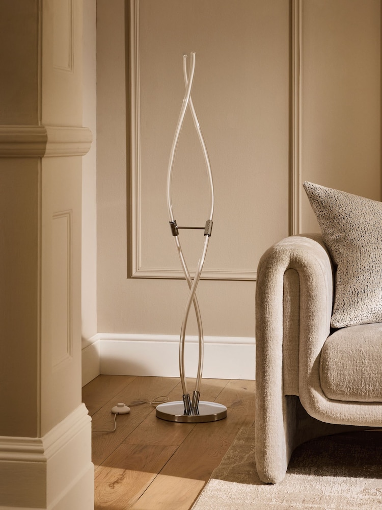 Chrome Mika LED Floor Lamp - Image 2 of 6