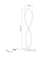 Chrome Mika LED Floor Lamp - Image 4 of 6