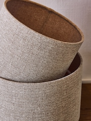 Mid Natural Tweedy Plain Easy Fit Shade Ceiling Light - Image 2 of 3