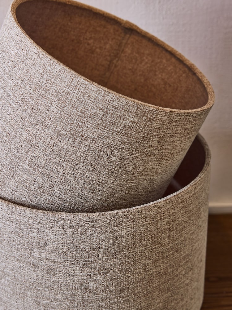 Mid Natural Tweedy Plain Easy Fit Shade Ceiling Light - Image 2 of 3