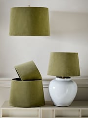 Moss Green Velvet Easy Fit Shade Ceiling Light - Image 2 of 4