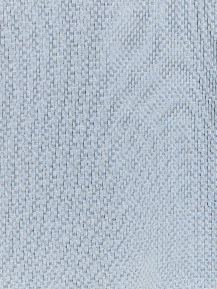 River Island Blue Boys Textured Tipped 100% Cotton Polo Shirt - Image 4 of 4