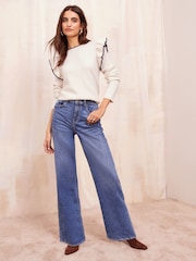 Friends Like These Cream Petite Ruffle Sleeve Jumper - Image 3 of 4