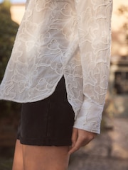 White N. Premium Embroidered Long Sleeve Shirt - Image 4 of 7