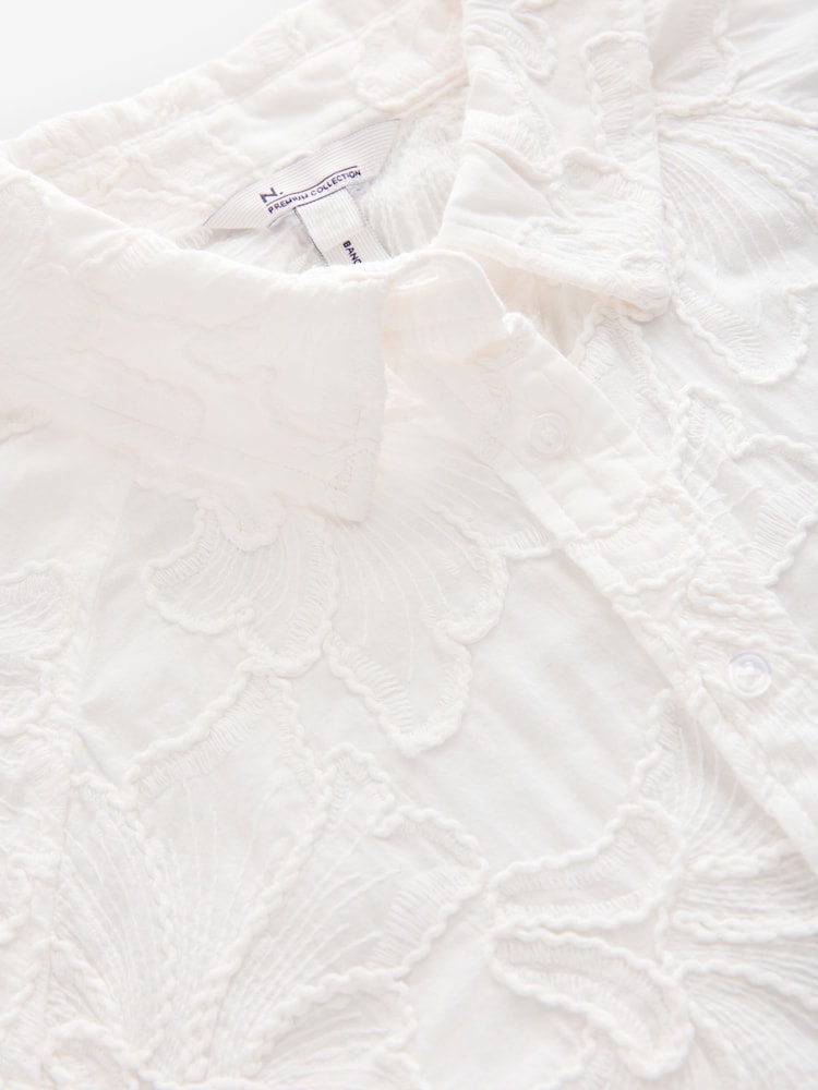 White N. Premium Embroidered Long Sleeve Shirt - Image 7 of 7