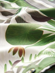 Kew Collection Black/Green Palm Print Satin Long Sleeve Shirt - Image 8 of 8