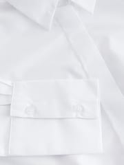 Blanc - Fitted Collared Essential Long Sleeve Shirt - Image 6 de 7