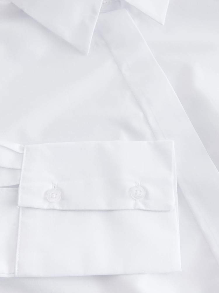 Blanc - Fitted Collared Essential Long Sleeve Shirt - Image 6 of 7