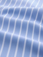 Blue Stripe Fitted Collared Essential Long Sleeve Shirt - Image 7 of 7