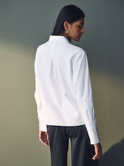 White Fitted Collared Long Sleeve Shirts 2 Pack - Image 3 of 11