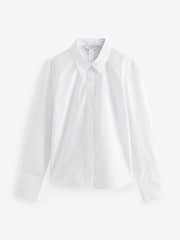 White Fitted Collared Long Sleeve Shirts 2 Pack - Image 8 of 11