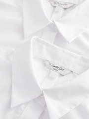 White Fitted Collared Long Sleeve Shirts 2 Pack - Image 9 of 11