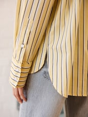 Yellow Stripe Girlfriend Oversized Long Sleeve Shirt - Image 5 of 9