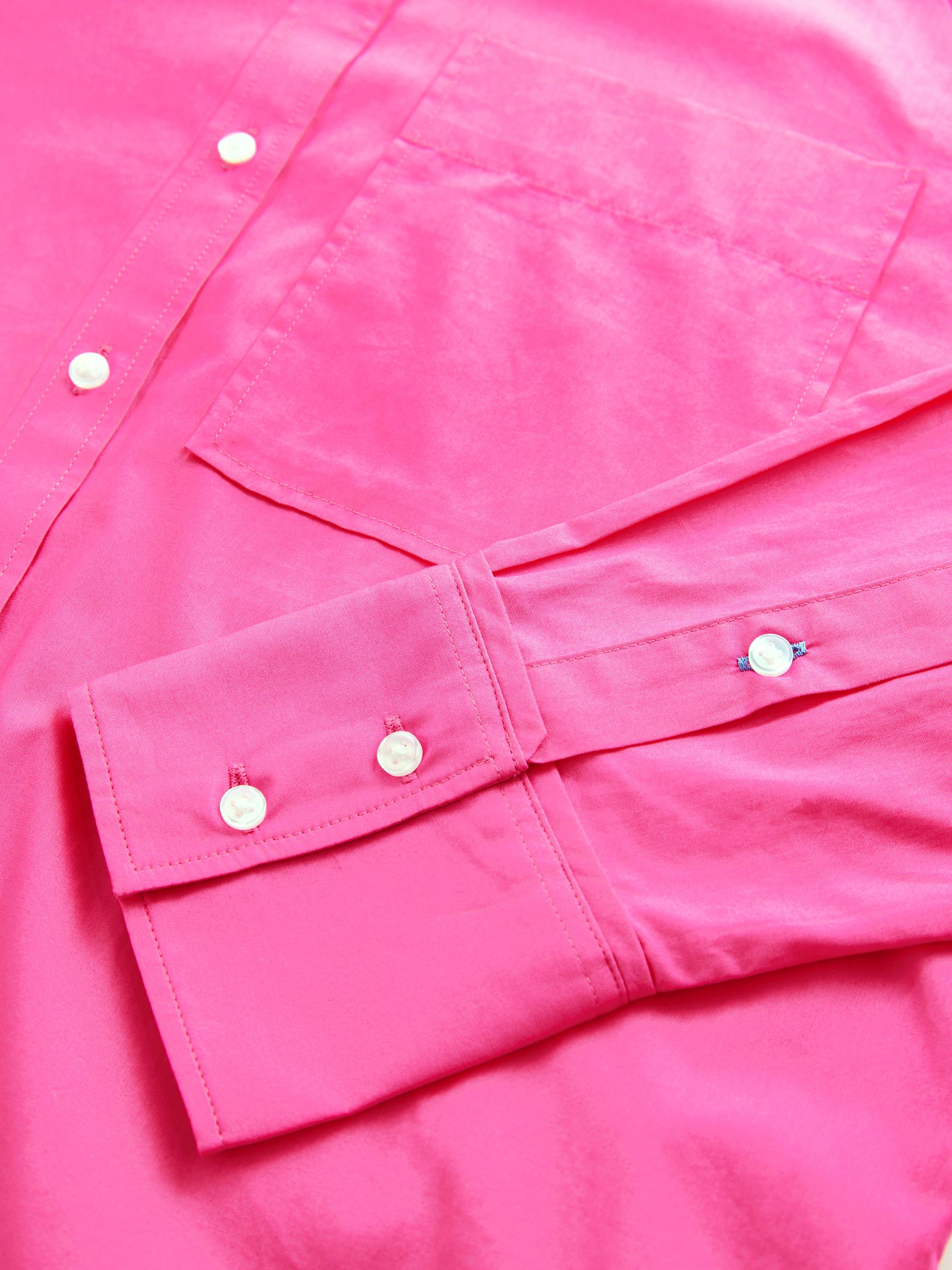 Buy Fuchsia Pink Girlfriend Oversized Long Sleeve Shirt from