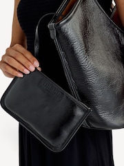 Hereu Studio Black Calella Distressed Leather Tote - Image 4 of 12