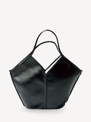 Hereu Studio Black Calella Distressed Leather Tote - Image 6 of 12
