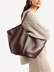 Hereu Studio Dark Brown Calella Distressed Leather Tote - Image 2 of 8