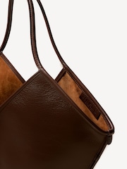 Hereu Studio Dark Brown Calella Distressed Leather Tote - Image 6 of 8
