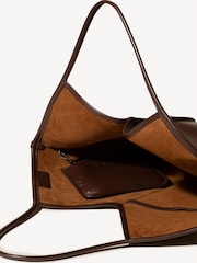 Hereu Studio Dark Brown Calella Distressed Leather Tote - Image 7 of 8