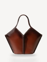 Hereu Studio Chesnut Brown Calella Distressed Leather Tote - Image 1 of 4