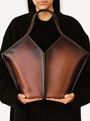 Hereu Studio Chesnut Brown Calella Distressed Leather Tote - Image 3 of 4