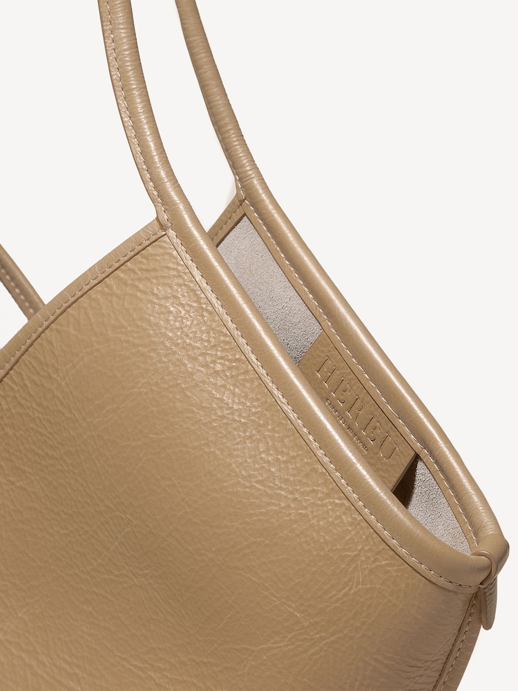 Hereu Studio Cream Calella Distressed Leather Tote - Image 7 of 7