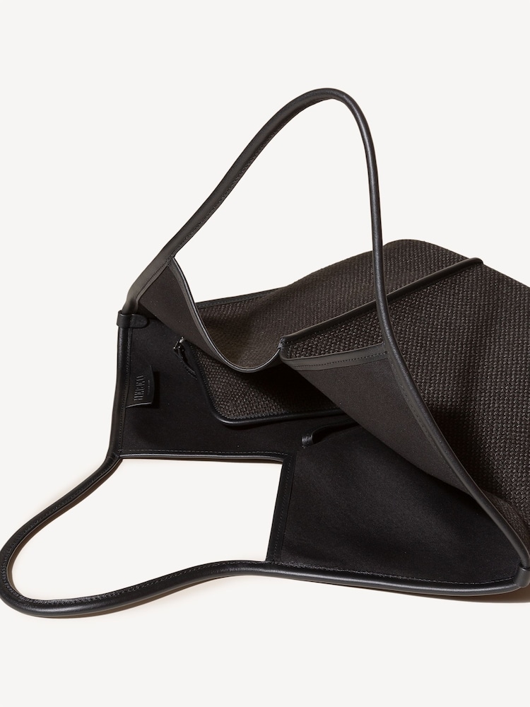 Hereu Studio Black Calella Winter Canvas Tote - Image 4 of 4