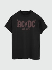 Brands In Black ACDC Horn Logo Men Music T-Shirt - Image 2 of 3