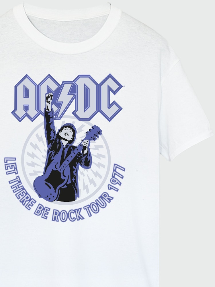 Brands In White ACDC Let There Be Rock Tour Men Music T-Shirt - Image 3 of 3