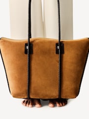 Hereu Studio Brown Forna Suede Tote - Image 4 of 5