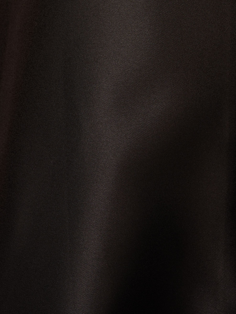 Adrianna Papell Studio One Shoulder Mikado Black Gown - Image 3 of 7
