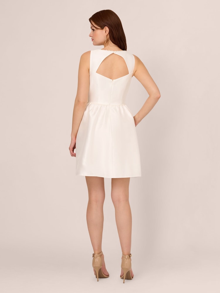 Adrianna Papell Pearl Mikado White Dress - Image 2 of 7
